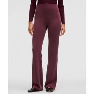 Lululemon Ribbed Softstreme Flared Pant Regular Garnet Women's Size 2 NWT